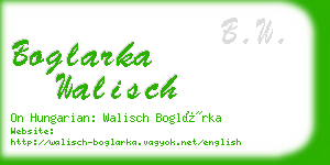 boglarka walisch business card